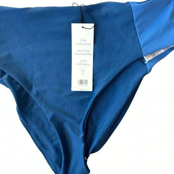 Veronica Beard Bikini Set Dyer Bikini Top & Ormond Bikini Bottom in Blue Marina - Picture 8 of 9